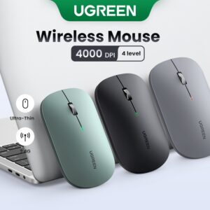 Rato Sem Fio Ugreen 2.4G 5.0 Bluetooth4000 DPI Mouse Para MacBook Pro