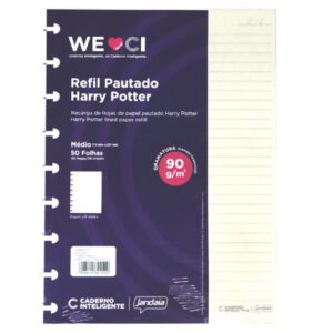 Refil 50 Folhas Caderno Inteligente Médio 17x23cm Harry Potter