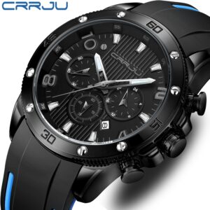 Relógio Masculino De Moda Masculina De Luxo Crrju Top Waterproof