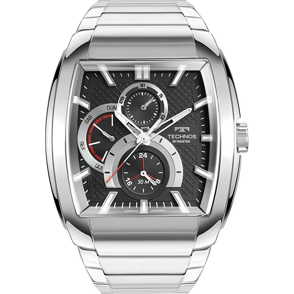 Relógio Masculino Technos Skymaster Prateado 6P27DW1P