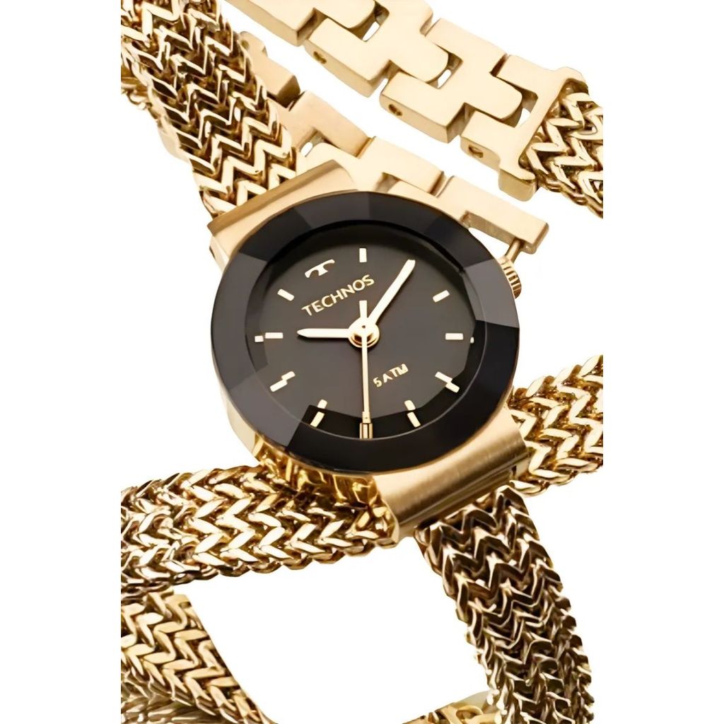 Relógio Technos Feminino Elegance Pulseira Dourado Original 5Y20IP4P