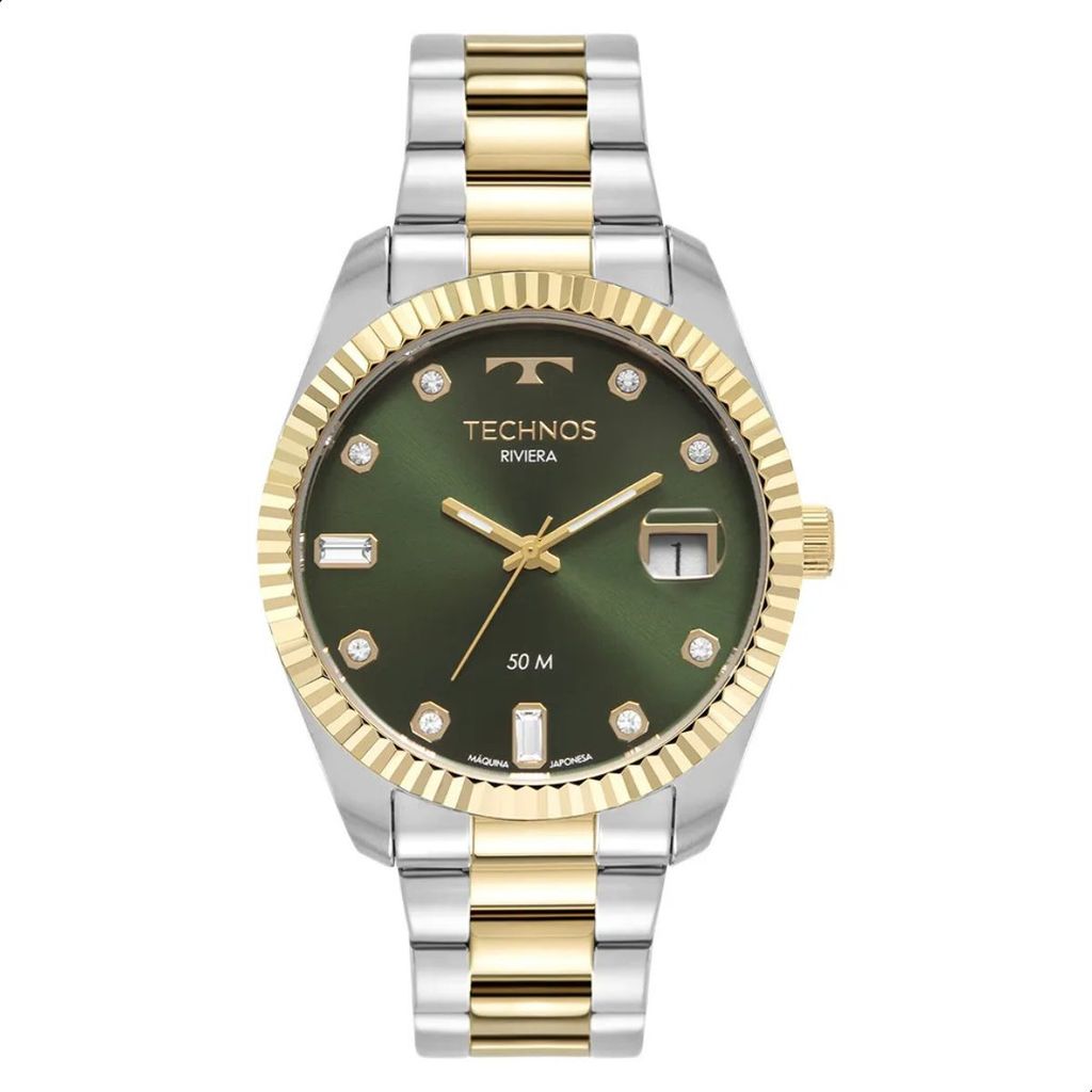 Relógio Technos Masculino Classic Riviera Bicolor 2415DV 1V Relógio