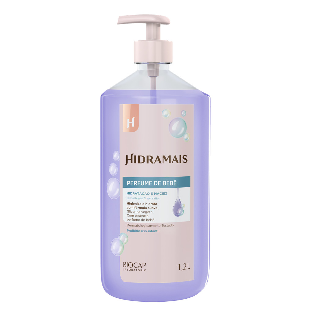 Sabonete Líquido Perfume de Bebê Hidramais 1,2L Pump Glicerina