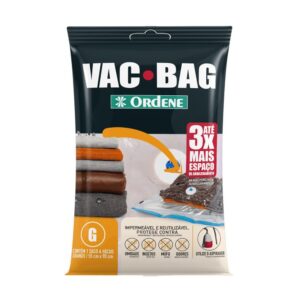 Saco a Vácuo Organizador Grande Transparente 55x90cm Vac Bag Ordene