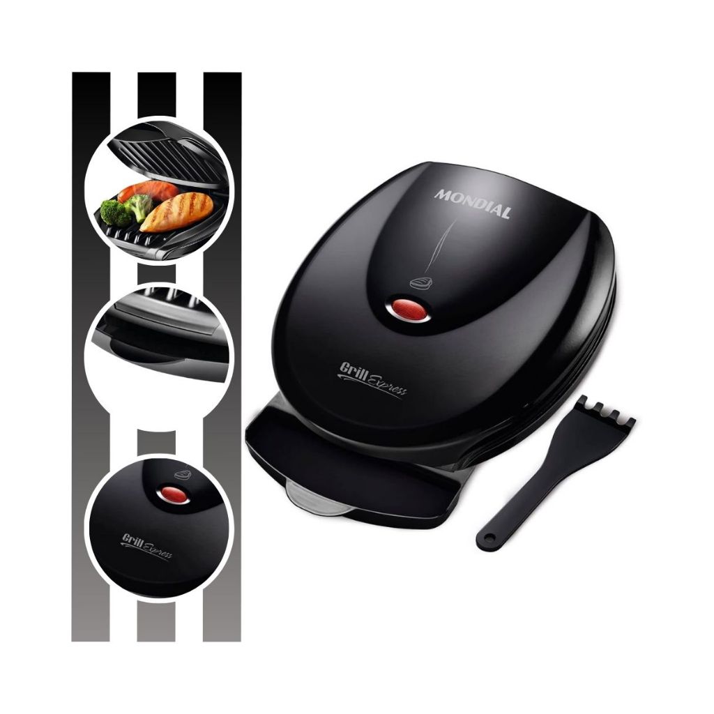Sanduicheira e Grill G 06 Grelhas Antiaderente Black Express 1000W — Cozinha (grandes)