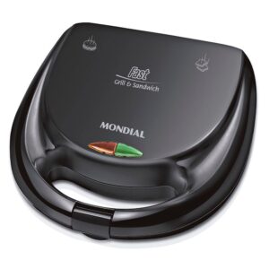 Sanduicheira Mondial Fast Grill E Sandwich Preto 127V