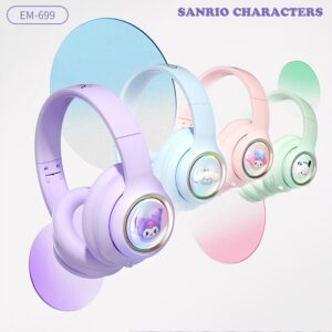 Sanrio EM-699 Fone De Ouvido Bluetooth Sem Fio Jogo De Redução De