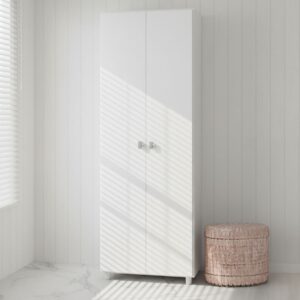 Sapateira Multiuso 2 Portas 8 Prateleiras Sa3406 Branco Tecno Mobili