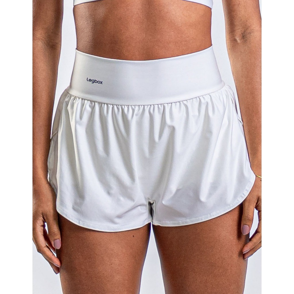 Short Corrida Duplo Feminino Legbox Academia Fitness Treino Corrida