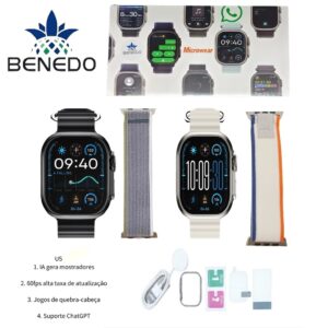 Smartwatch Microwear Ultra 5 49MM 2 pulseiras Series 11 GPS GPS