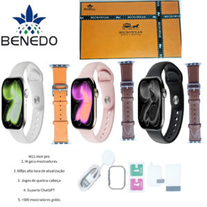 Smartwatch Microwear W11 Pro Mini 41mm Serie 11 Amoled ChatGPT 1GB
