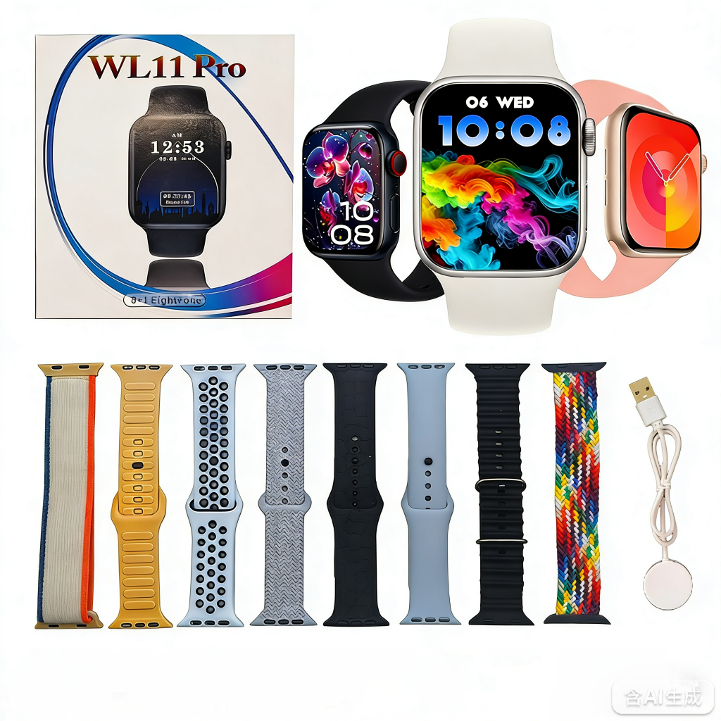 Smartwatch Relógio unisex Pro 47mm GPS com 8 pulseiras Gps séries11