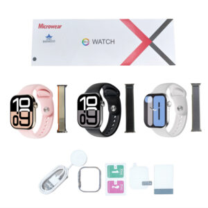 Smartwatch W10 Pro 46mm Pelicula+pulseira+capa amoled aprova água GPS