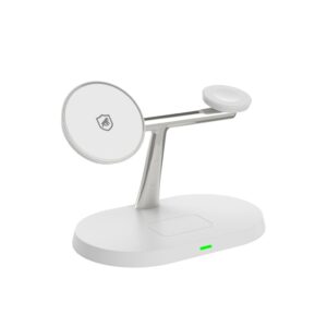 Suporte Dock Carregador Wireless 3 em 1 MagSafe 15W Smartphone