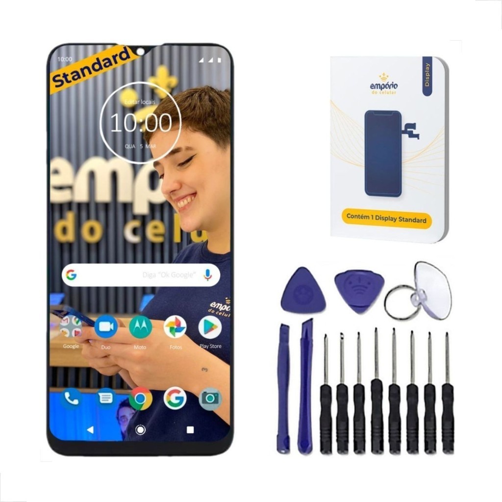 Tela Moto G8 Compatível Motorola Display Frontal Empório do Celular