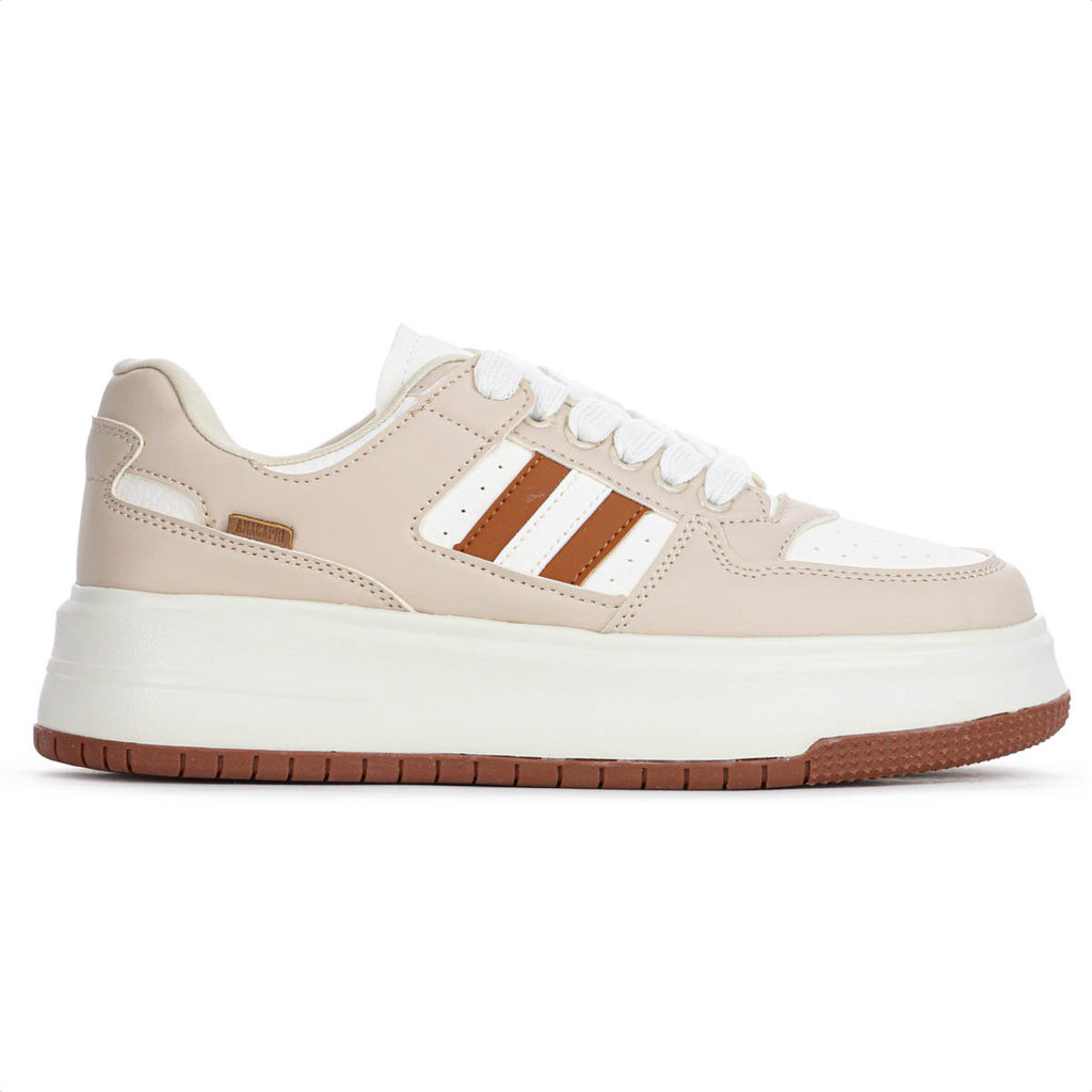 Tênis Anacapri Aura Off White e Marrom Feminino