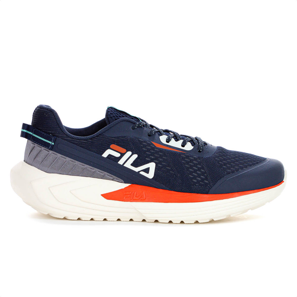 Tênis Fila Diffusion Azul Marinho e Laranja Masculino