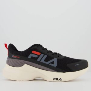 Tênis Fila Progress Lite Preto e Vermelho