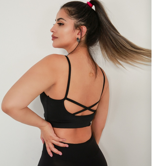 Top Academia Alcinha Fitness Com Cruzado nas Costas Zero — Esporte e Lazer