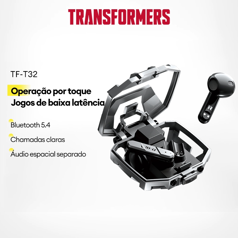 Transformers TF-T32 Fone De Ouvido Bluetooth Mecânico Caixa De Metal