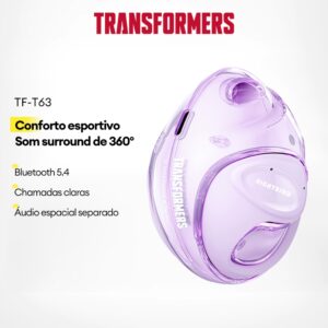 Transformers TF-T63 Fone De Ouvido Bluetooth Som estéreo HD 360°