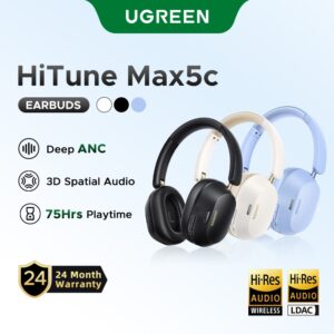 Ugreen Max5C Fone De Ouvido Sem Fio Bluetooth5.4 HiFi ANC
