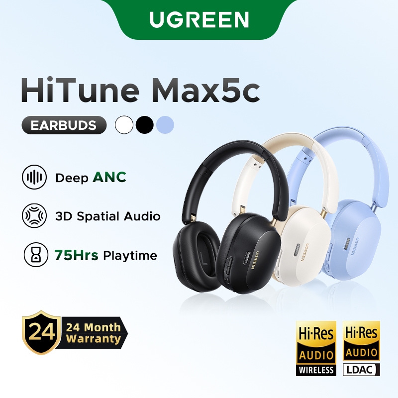 Ugreen Max5C Fone De Ouvido Sem Fio Bluetooth5.4 HiFi ANC