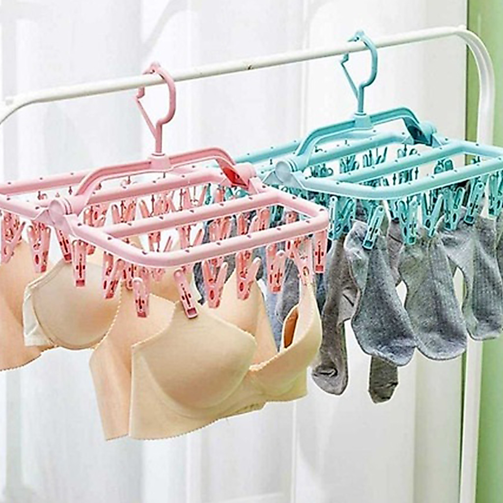 Varal de Roupas Íntimas com 32 Prendedores Dobravel Pronta Entrega