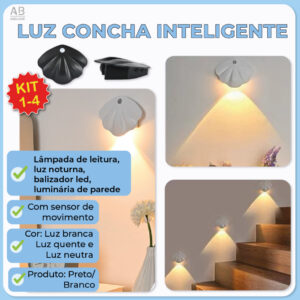 Variação de 1 a 4 itens Luminária Arandela Led Concha Inteligente Com