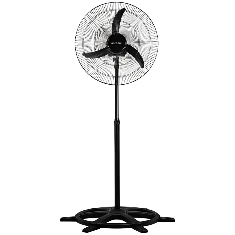 Ventilador de Coluna 60cm Preto Grade Metálica Monofásico Ventisol 536