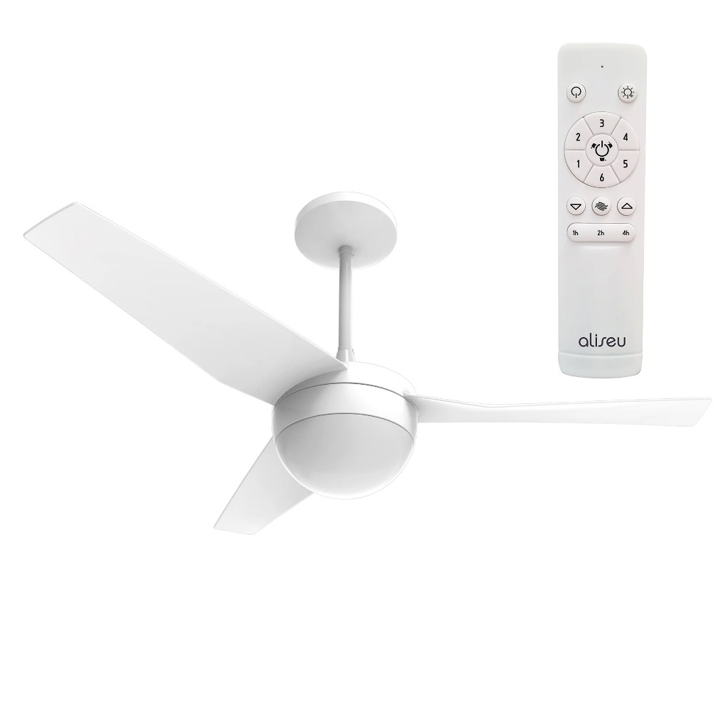 Ventilador De Teto Aliseu Jet Eco Branco Bivolt Com Controle Remoto
