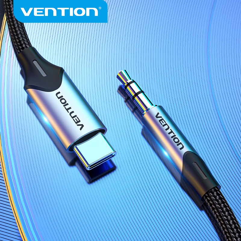 Vention Cabo Auxiliar Tipo C Para 3.5mm Macho Para Macho Trançado