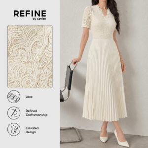 Vestido Elegante para Primavera verão Cor Damasco Vestido feminino