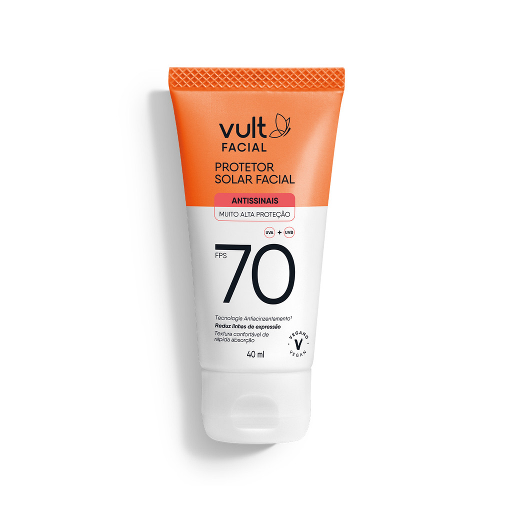 Vult Antissinais Fps 70 Protetor Solar Facial 40ml