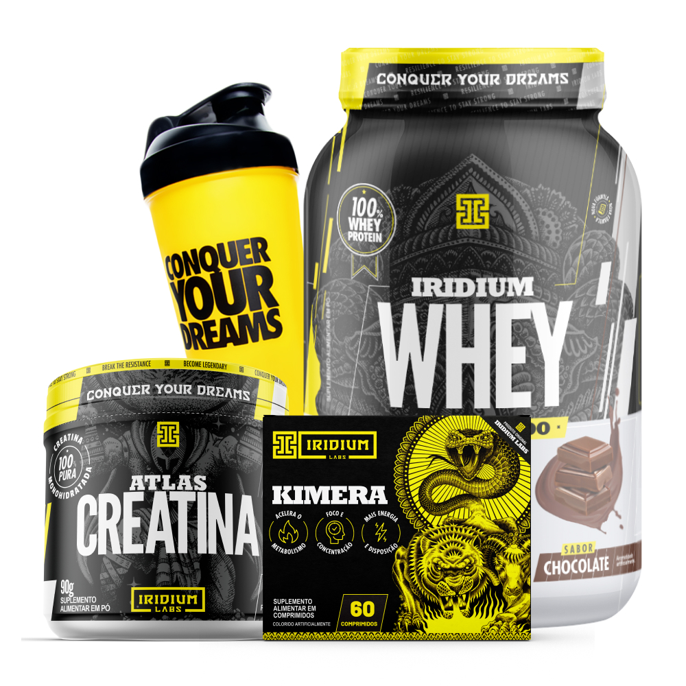 Whey Protein Concentrado e Creatina 90g e Kimera thermo e