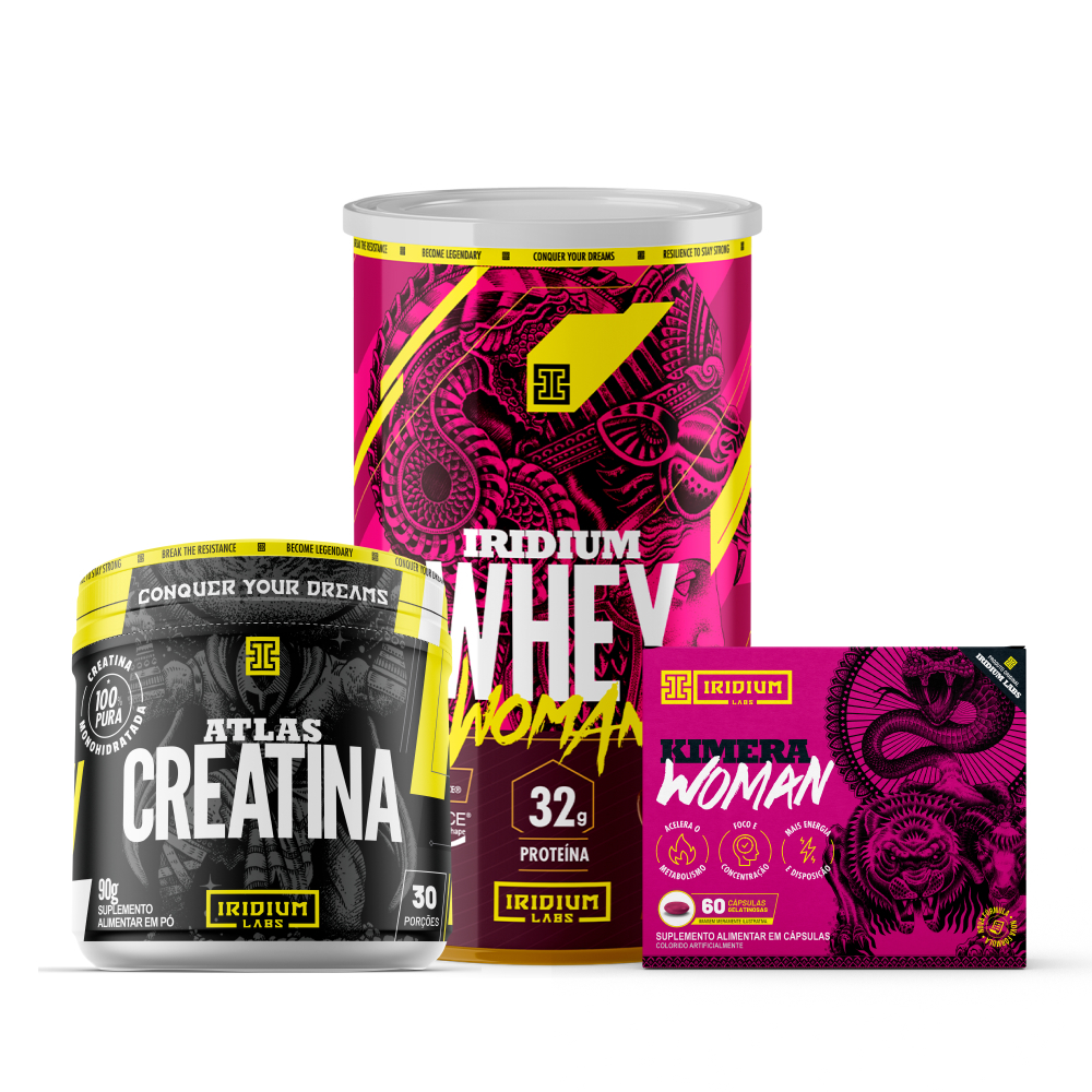 Whey Protein Woman 450g Creatina 90g Kimera Woman Iridium Labs
